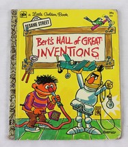 VINTAGE 1972 Sesame Street Bert&#39;s Hall of Great Inventions Golden Book - £11.65 GBP