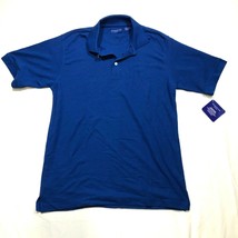 NEW UltraClub Platinum Polo Shirt Mens L Blue Collared Short Sleeve Cott... - £12.49 GBP