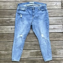 LEVIS High Rise Skinny Stretch Denim Jeans Distressed Womens Size 42 x 2... - $23.72