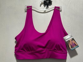 Avia Women&#39;s Purple Low Impact Twisted Back Sports Bra Size Large Brand NEW - £6.17 GBP