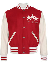 DSharks “Amiri Arts District” Varsity Jacket – Red &amp; White Stars Edition - $3,557.09 MXN+