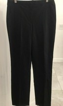 Tahari Algodón Negro Mezcla Pierna Recta Terry Pantalones Estilo #M28MR214 Sz 8 - £67.72 GBP