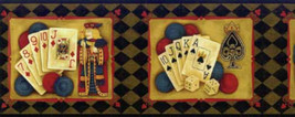 Playing Cards Poker Hand Wallpaper Border by Chesapeake LL50111B Casino ... - £15.42 GBP