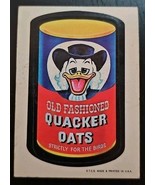 Topps Wacky Packages Quacker Oats 1st Series 1973 Sticker Vintage Original - $40.69 CAD