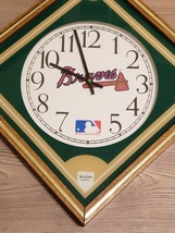 Vintage Bulova Atlanta Braves Wall Clock Tested Working MLB Rare - £91.68 GBP