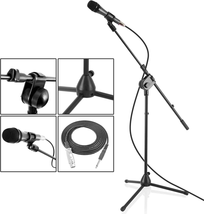 PYLE Dynamic Microphone and Tripod Stand Arm Mic Length 7.48&#39;&#39; Inch W/Acoustic P - £43.07 GBP