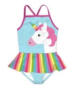 NWOT Sunshine Swing Girls Unicorn Skirted One Piece Swimsuit Set Size 8 - €11,28 EUR