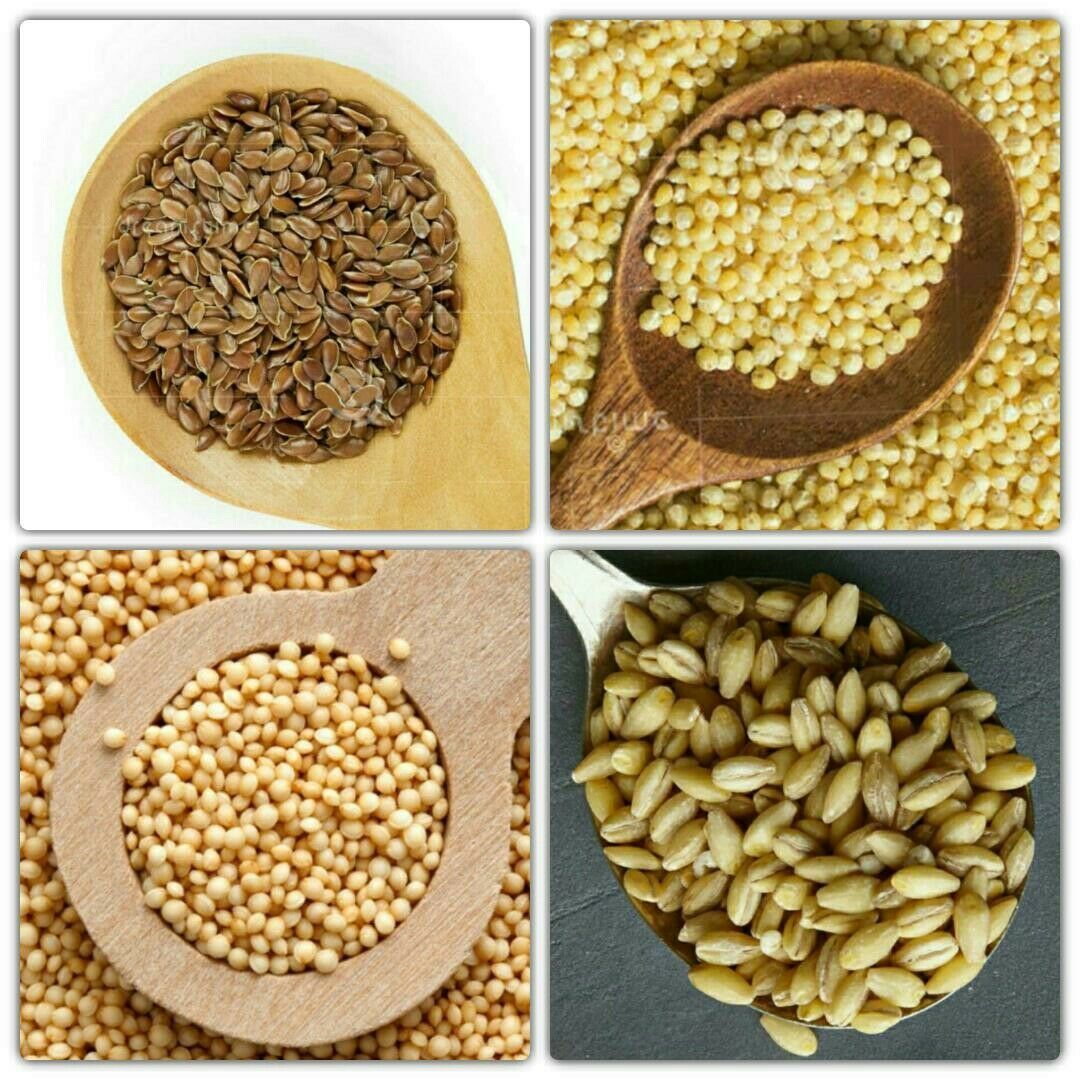 Ancient Grain Collection #2 Flax / Millet / Amaranth / Farro Seeds Grow Your Own - $8.49