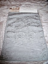 NEW Continental Gray TABLE RUNNER 14&quot; X 70&quot; Fabric $40 retail reversible - £19.88 GBP