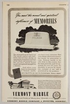 1948 Print Ad Vermont Marble Memorials Headstone Proctor,Vermont - £8.61 GBP