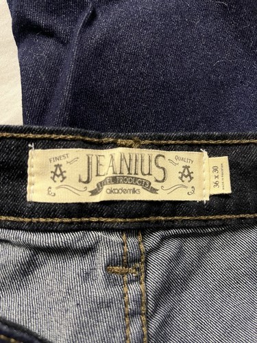 NWT Akademiks Jeanius Jeans Men’s 36x34 Blue Denim Loose Straight Pants Item image 7