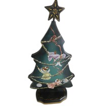 Wooden Christmas Tree Angels Handmade Handpainted Vintage  - $15.83
