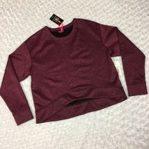 Black Pink Metallic NWT I heart Ronson Womens Longsleeve Pullover Sweatshirt Lrg - £10.32 GBP