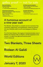 [Uncorrected Proofs] Two Blankets, Three Sheets by Rodaan Al Galidi / 2020 - £7.26 GBP