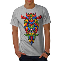 Wellcoda Colorful Owl Mens T-shirt, Fashion Art Graphic Design Printed Tee - £14.96 GBP+