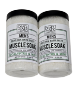 2 Pack Dead Sea Collection Men&#39;s Muscle Soak Eucalyptus Mint Bath Salts ... - $576.52 MXN