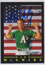 Mark McGwire Signed Autographed 1991 Fleer Baseball Card - Oakland Athle... - $49.99