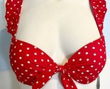 California Waves Red w White Polka Dot Underwire Padded Bathing Suit Top... - $14.24