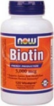 NEW Now Foods Biotin Energy Production Gluten Free Vegan 5,000 mcg 120 v... - $16.93