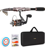 PLUSINNO Spinning Rod and Reel Combos Telescopic Fishing Rod Pole with R... - $179.24