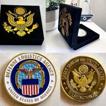 United States Defense Logistics Agency Challenge Coin With Special Velvet Case - £17.05 GBP