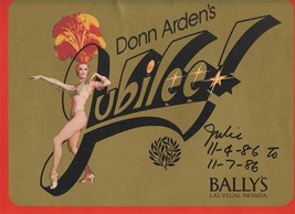 Donn Arden&#39;s Jubilee Souvenir Program Bally&#39;s 1986 Las Vegas Nevada - $22.00