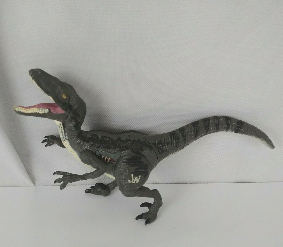 Jurassic World Growler Growling VELOCIRAPTOR BLUE Dinosaur Hasbro Park - $9.89
