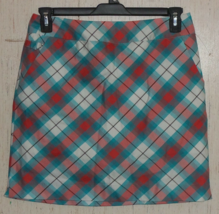 New Womens Royal &amp; Awesome Plaid Golf Skort Size 8 - £22.38 GBP