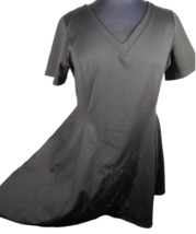 Simply Vera Vera Wang Women&#39;s Size XXL Black Embroidered Ponte Knit Swing Dress - £19.61 GBP