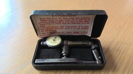 Vintage Starrett No 711 F Last Word Dial Test Indicator .001 Set In Meta... - $24.49