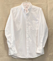 Izod men's button front shirt Slim Fit size 15 32/33 solid white Wrinkle... - $5.00