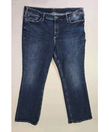 Silver Jeans Suki Mid Boot Women&#39;s Size 20 Dark Blue Denim Stretch Comfo... - $423.55 MXN