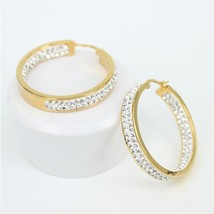 The new stainless steel jewelry classic fashion trend jewelry  gold color earrin - £11.45 GBP