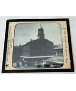 Vtg Keystone Magic Lantern Glass Slide Photo - Faneuil Hall, Boston, Mass. - £6.76 GBP