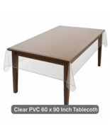 Crystal Clear Tablecloth Protector 60&quot;x90&quot; Oblong – Reusable Vinyl Co - $241.52 MXN