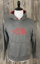 The North Face Hoodie Men's Medium Heather Grey /Red Graphic 100% Polyester - $23.76