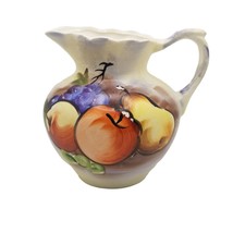 Vintage Ceramic Pitcher Fruit Hand Painted Ugacgo Japan Pear Apple Grapes Peach - £14.56 GBP