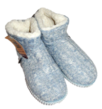 MUK LUKS Women Sweater Bootie Slippers XL 11-12 Hard Slip Resistant Bottom Lined - £16.92 GBP