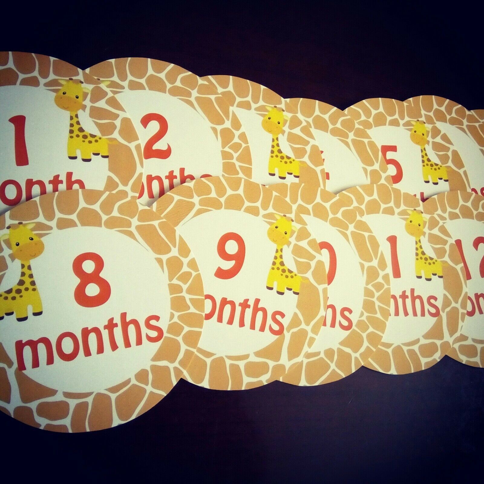 Primary image for Giraffe Monthly baby stickers. MBMS000005