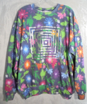 Lularoe Womens XL Floral Sweatshirt Crew Neck Long Sleeves Pullover Cotton - £11.58 GBP