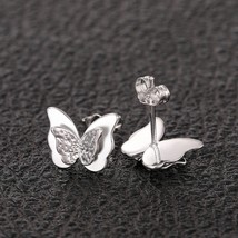 Three-Dimensional Butterfly Studs  Trendy  Creative Love Earrings Temperament Ea - £7.98 GBP