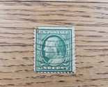 US Stamp Benjamin Frankin 1c Used Green Waves - £1.49 GBP
