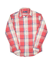 Polo Ralph Lauren Marine Flannel Shirt Mens M Red Plaid Anchor Print Nau... - $32.03