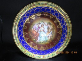 Antique JKW Decor Carlsbad Josef Kuba Decorative Porcelain Plate 10.50&quot; - £97.11 GBP