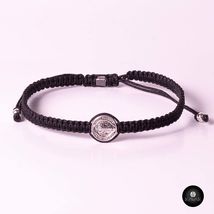 Kavak -Handmade Girl Black Saint Benedict Adjustable Women's Bracelet - $8.40