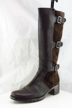 ECCO Boot Sz 37 M Long Brown Leather Women - £19.78 GBP