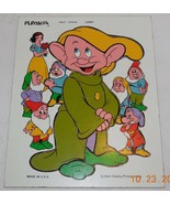 Vintage Playskool 190-01 Dopey Wooden Frame Puzzle RARE 9 pieces - $694.53 MXN