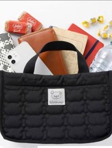 Rilakkuma fluffy quilted bag Novelty black LOGO 16×26×11cm - $52.22