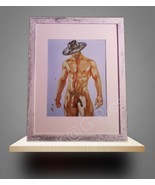 Erotic Nude Cowboy Reprint (Frame Included) Free Shipping - $55.00