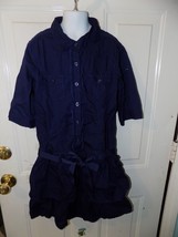 Justice Uniform Division Blue Dress Size 12 Girl's Euc - $19.98